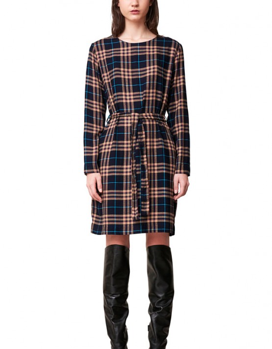 Rodebjer_Candice_Flannel_Navy_Camel_Front-2